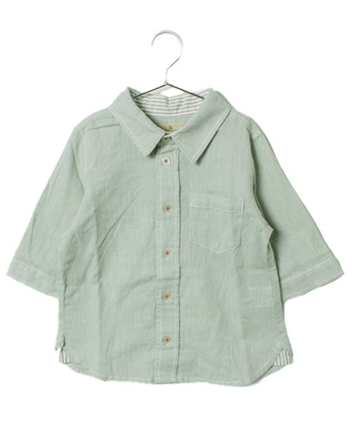 GLOBAL WORK（グローバルワーク）の「【GLOBAL WORK】メンアサシャツ/7分袖（シャツ/ブラウス・キッズ・グリーン/ブルー/パープル/ホワイト・X-LARGE/LARGE/SMALL/MEDIUM）」の10枚目の写真