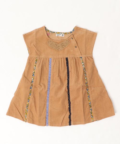 RAGMART（ラグマート）の「シャツコールチュニックワンピース（ワンピース・キッズ・ベージュ/ピンク/イエロー・110cm/100cm/120cm/130cm）」の9枚目の写真