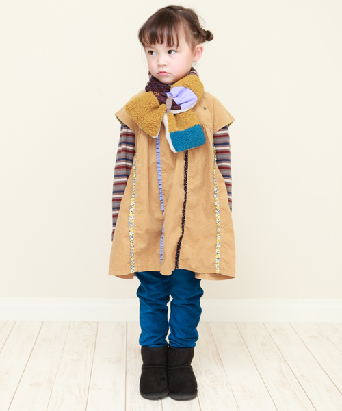 RAGMART（ラグマート）の「シャツコールチュニックワンピース（ワンピース・キッズ・ベージュ/ピンク/イエロー・110cm/100cm/120cm/130cm）」の7枚目の写真