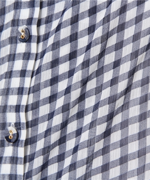 CIAOPANIC（チャオパニック）の「《WEB限定SALE価格》【Ciaopanic】チェックシフォンS/S（シャツ/ブラウス・レディース・ブラック/グレー/ブルー・FREE）」の8枚目の写真