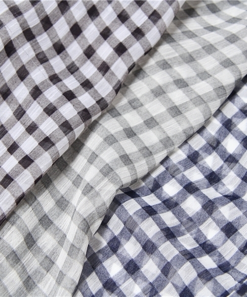 CIAOPANIC（チャオパニック）の「《WEB限定SALE価格》【Ciaopanic】チェックシフォンS/S（シャツ/ブラウス・レディース・ブラック/グレー/ブルー・FREE）」の5枚目の写真