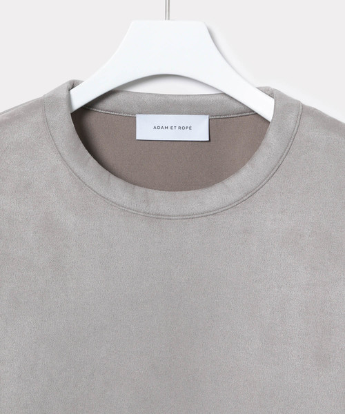 ADAM ET ROPE'(アダムエロペ)の「スエードダンボールクルーネックプルオーバー(Tシャツ/カットソー・メンズ・ブラック/グレー/マスタード・M/L)」の7枚目の写真