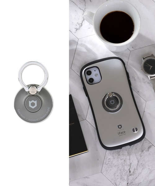 iFace（アイフェイス）の「iFace スマホリング  Finger Ring Holder 360度回転 インナーサークルタイプ 落下防止 リングホルダー ホールドリング（スマホグッズ・レディース・ホワイト/ブラック/パープル/レッド/シルバー/ゴールド/イエロー/オレンジ/グリーン/エメラルド/ミント/シルバーグレー/ベビーピンク/ピンクゴールド/フューシャピンク/ネイビー/グレー/カーキ/ベージュ/Red/サックスブルー/ブルーグラス/ラベンダー/ダークブルー/ブラウン・FREE）」の5枚目の写真