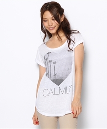 モノクロCALMLYハートTee