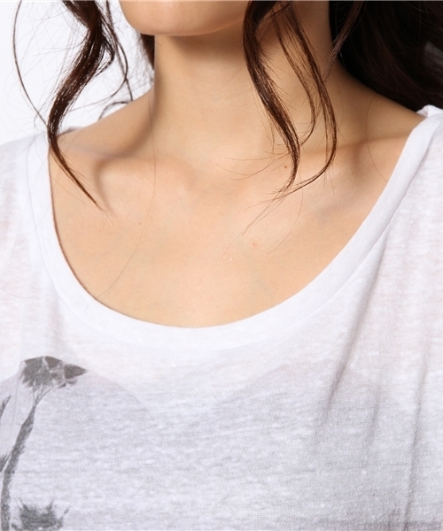 laule'a sunny side store(ラウレアサニーサイドストア)の「モノクロCALMLYハートTee(Tシャツ/カットソー・レディース・ホワイト・FREE)」の5枚目の写真