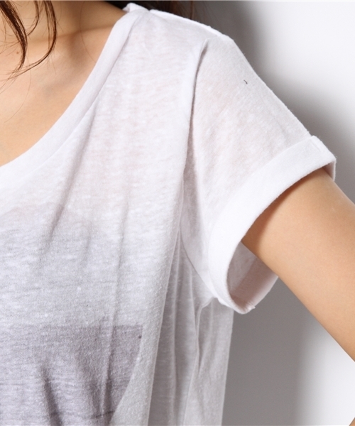 laule'a sunny side store(ラウレアサニーサイドストア)の「モノクロCALMLYハートTee(Tシャツ/カットソー・レディース・ホワイト・FREE)」の6枚目の写真