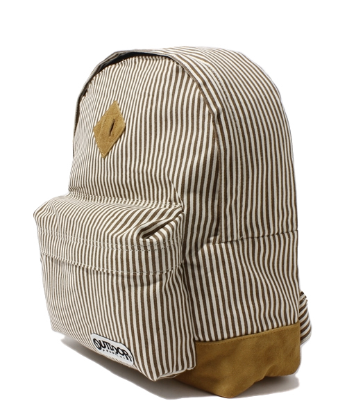 OUTDOOR PRODUCTS（アウトドアプロダクツ）の「[アウトドア]OUTDOOR ストライプバックパック（バックパック/リュック・レディース・ブラウン/ネイビー・フリー）」の3枚目の写真