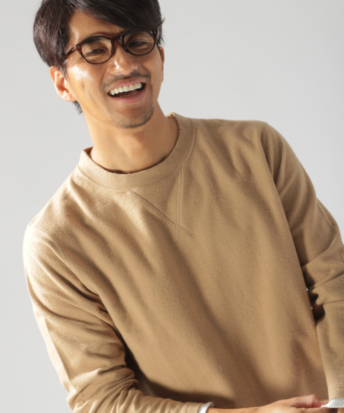 BAYFLOW（ベイフロー）の「キモウフェイクレイヤードプルオーバー（Tシャツ/カットソー・メンズ・ベージュ/ネイビー/オフホワイト/オレンジ・SMALL/MEDIUM/LARGE）」の3枚目の写真