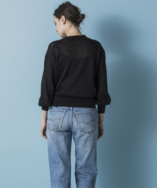 Emma Taylor（エマテイラー）の「14Gパールボタンコンパクトカーディガン（カーディガン/ボレロ・レディース・ホワイト/ブラック/グリーン・FREE）」の20枚目の写真