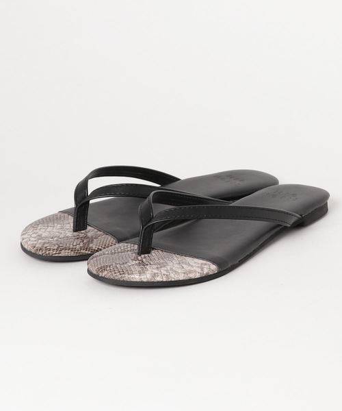 mio notis（ミオノティス）の「バイカラートングサンダル（サンダル・レディース・ブラック/ベージュ・LL/S/M/L）」の4枚目の写真