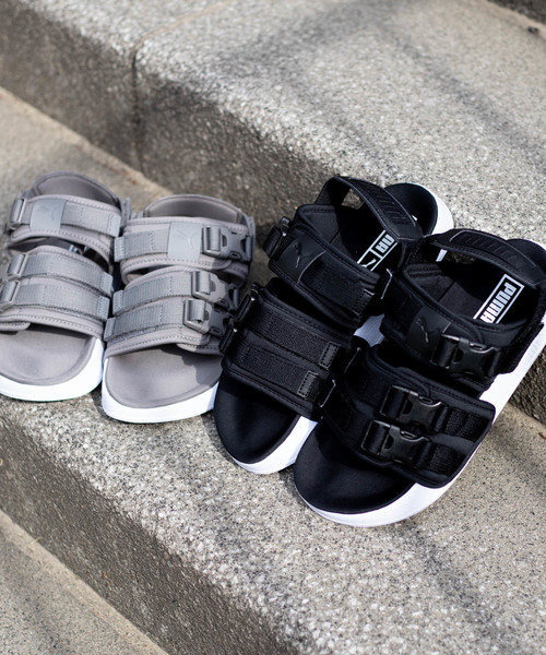 PUMA(プーマ)の「WEGO/PUMAリードキャットYLM19(サンダル・レディース・ブラック/グレー・SMALL/MEDIUM/X-SMALL)」の6枚目の写真