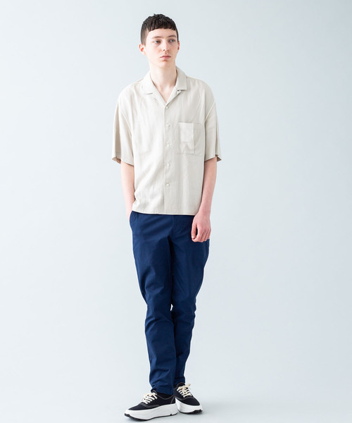 Name.】リネンレーヨンハーフスリーブ開襟シャツ / NMSH-19SS