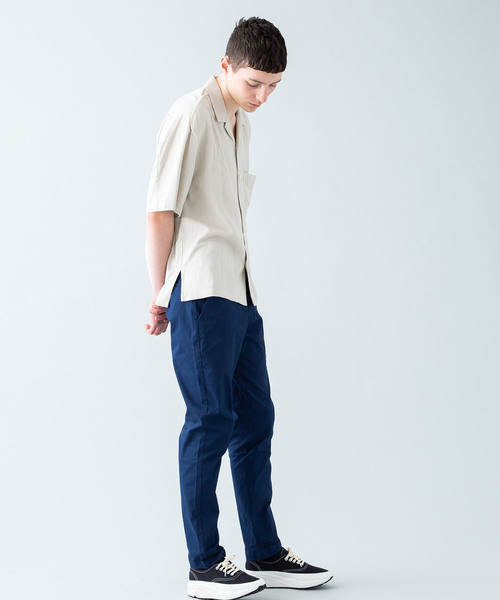 Name.（ネーム）の「【Name.】リネンレーヨンハーフスリーブ開襟シャツ / NMSH-19SS-001（シャツ/ブラウス・メンズ・オフホワイト/サックスブルー・0/1）」の6枚目の写真