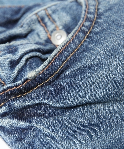 goa（ゴア）の「10OZ ｽﾄﾚｯﾁﾃﾞﾆﾑひざ丈スカート（デニムスカート・レディース・ブルー・1/2）」の9枚目の写真