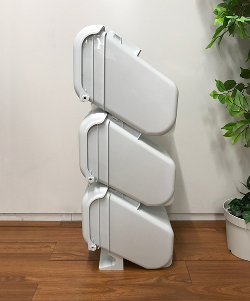 entre square（アントレスクエアー）の「入荷禁止　VIDA/スリーサイクルカン グレーホワイト（ダストボックス・レディース・ライトグレー・ONE SIZE）」の4枚目の写真