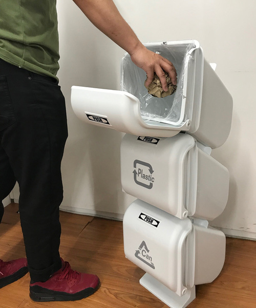 entre square（アントレスクエアー）の「入荷禁止　VIDA/スリーサイクルカン グレーホワイト（ダストボックス・レディース・ライトグレー・ONE SIZE）」の7枚目の写真