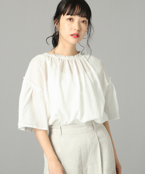 LOWRYS FARM(ローリーズファーム)の「ヨウリュウブラウスSS 841186(シャツ/ブラウス・レディース・オフホワイト/エンジ/ベージュ/ブラック・FREE)」の9枚目の写真