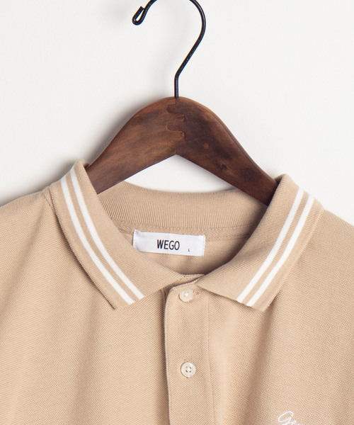 WEGO（ウィゴー）の「WEGO/カラーラインビッグシルエット5分袖ポロシャツ（ポロシャツ・メンズ・ホワイト/ベージュ/ホワイト系その他/ライトパープル・MEDIUM/LARGE）」の21枚目の写真