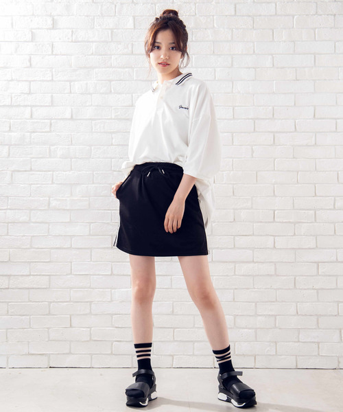 WEGO（ウィゴー）の「WEGO/カラーラインビッグシルエット5分袖ポロシャツ（ポロシャツ・メンズ・ホワイト/ベージュ/ホワイト系その他/ライトパープル・MEDIUM/LARGE）」の11枚目の写真