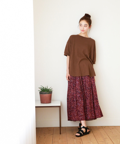 niko and...（ニコアンド）の「コットンボイルアソートフレアロングスカート（スカート・レディース・ネイビー/グレー/ボルドー・FREE）」の21枚目の写真