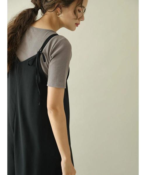 earth music&ecology(アースミュージックアンドエコロジー)の「SET2点サロペット+半袖プルオーバー(サロペット/オーバーオール・レディース・ブラック/ライトブラウン/ドット・FREE)」の19枚目の写真