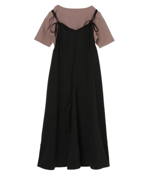 earth music&ecology(アースミュージックアンドエコロジー)の「SET2点サロペット+半袖プルオーバー(サロペット/オーバーオール・レディース・ブラック/ライトブラウン/ドット・FREE)」の20枚目の写真