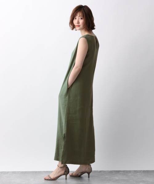 A part by(アパートバイ)の「RyLiノースリーブワンピース 910977(ワンピース・レディース・ブラック/ライトベージュ/グリーン系その他4/イエロー系その他3・FREE)」の16枚目の写真