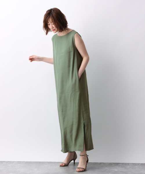 A part by(アパートバイ)の「RyLiノースリーブワンピース 910977(ワンピース・レディース・ブラック/ライトベージュ/グリーン系その他4/イエロー系その他3・FREE)」の15枚目の写真