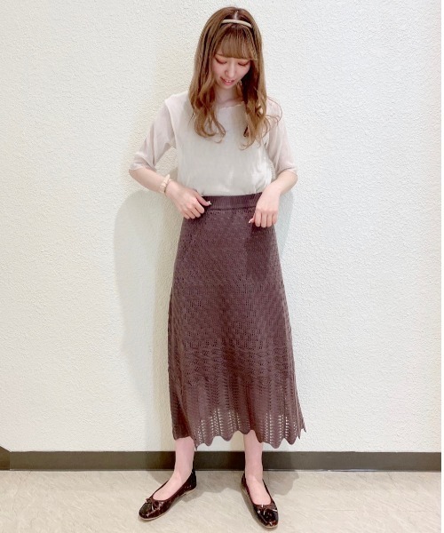 archives（アルシーヴ）の「キャミ付きシアー楊柳半袖プルオーバー（Tシャツ/カットソー・レディース・グレー/ミント/ピンクベージュ/アイボリー/グリーン/モカ/ピンク系その他・MEDIUM）」の20枚目の写真