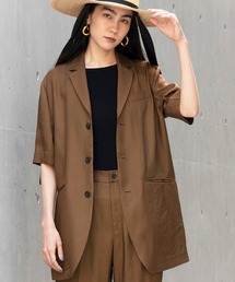 MAISON SPECIAL | ハウンドトゥースショートスリーブジャケット【MAISON SPECIAL/メゾンスペシャル】■セットアップ対応■(テーラードジャケット)