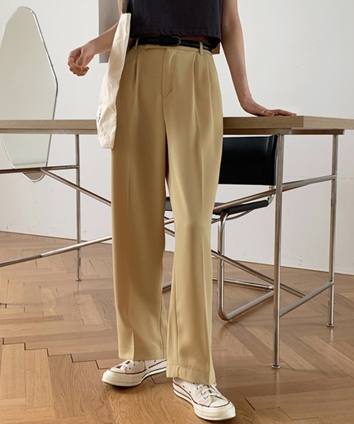 SMILE ORCHID(スマイルオーキッド)の「シルエットに拘ったベーシックスラックスパンツ(その他パンツ・レディース・イエロー/ブルー/グリーン・S/M/L)」の8枚目の写真