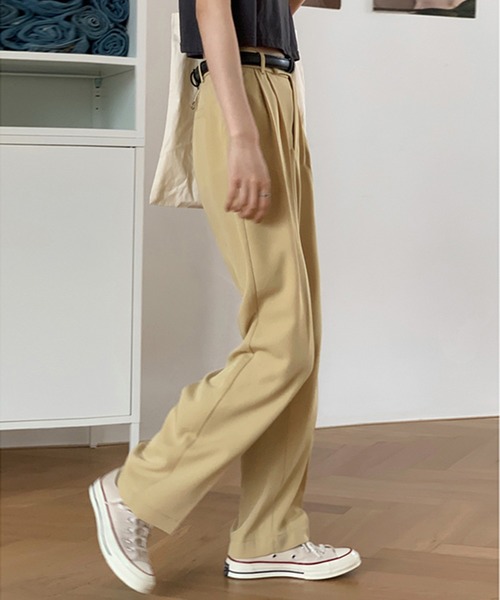 SMILE ORCHID(スマイルオーキッド)の「シルエットに拘ったベーシックスラックスパンツ(その他パンツ・レディース・イエロー/ブルー/グリーン・S/M/L)」の9枚目の写真