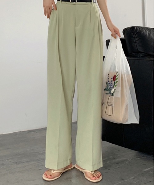 SMILE ORCHID(スマイルオーキッド)の「シルエットに拘ったベーシックスラックスパンツ(その他パンツ・レディース・イエロー/ブルー/グリーン・S/M/L)」の10枚目の写真