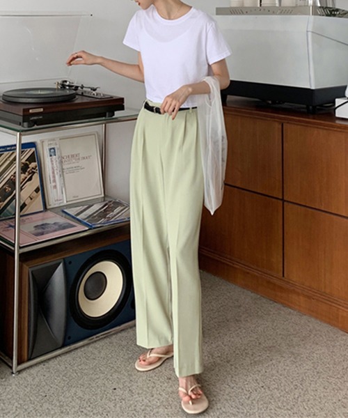 SMILE ORCHID(スマイルオーキッド)の「シルエットに拘ったベーシックスラックスパンツ(その他パンツ・レディース・イエロー/ブルー/グリーン・S/M/L)」の11枚目の写真