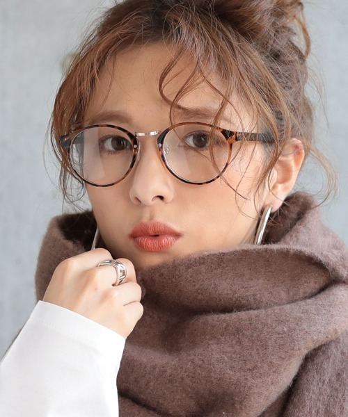 DONOBAN（ドノバン）の「【UVカット率 99％以上】UVカットトップフレームメガネ（メガネ・レディース・ブラック/ブラウン系その他/ブラウン系その他2/ブラウン系その他3・ONESIZE）」の2枚目の写真