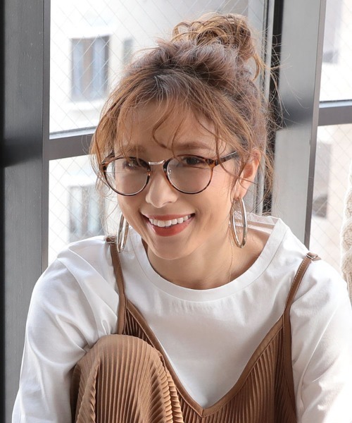 DONOBAN（ドノバン）の「【UVカット率 99％以上】UVカットトップフレームメガネ（メガネ・レディース・ブラック/ブラウン系その他/ブラウン系その他2/ブラウン系その他3・ONESIZE）」の15枚目の写真