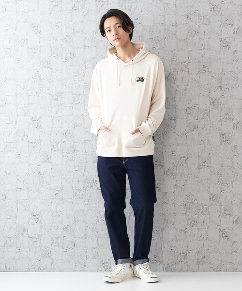 OUTDOOR PRODUCTS(アウトドアプロダクツ)の「【OUTDOOR PRODUCTS】CAMPモチーフプルパーカー ワンポイント刺繍 ブランド発祥の地をモチーフにしたグラフィックデザイン ルーズシルエット ユニセックス(パーカー・メンズ・ベージュ/ネイビー/アイボリー/オレンジ系その他・MEDIUM/LARGE/X-LARGE)」の19枚目の写真