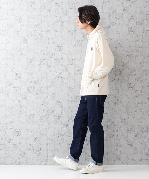OUTDOOR PRODUCTS(アウトドアプロダクツ)の「【OUTDOOR PRODUCTS】CAMPモチーフプルパーカー ワンポイント刺繍 ブランド発祥の地をモチーフにしたグラフィックデザイン ルーズシルエット ユニセックス(パーカー・メンズ・ベージュ/ネイビー/アイボリー/オレンジ系その他・MEDIUM/LARGE/X-LARGE)」の9枚目の写真