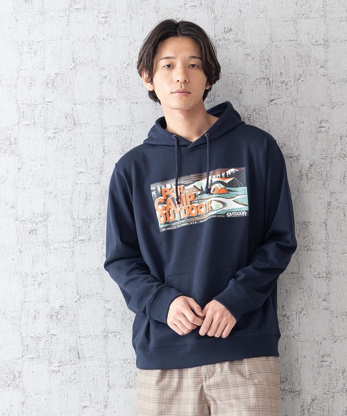 OUTDOOR PRODUCTS(アウトドアプロダクツ)の「【OUTDOOR PRODUCTS】CAMPモチーフプルパーカー ワンポイント刺繍 ブランド発祥の地をモチーフにしたグラフィックデザイン ルーズシルエット ユニセックス(パーカー・メンズ・ベージュ/ネイビー/アイボリー/オレンジ系その他・MEDIUM/LARGE/X-LARGE)」の20枚目の写真