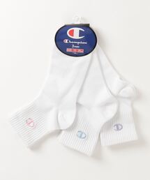 Champion | 【CHAMPION/チャンピオン】Ｗハーフレングスソックスシシュウ３Ｐ　ＣＷＳＣＳ２０１　ワンポイント刺繍　靴下　3足組(ソックス/靴下)