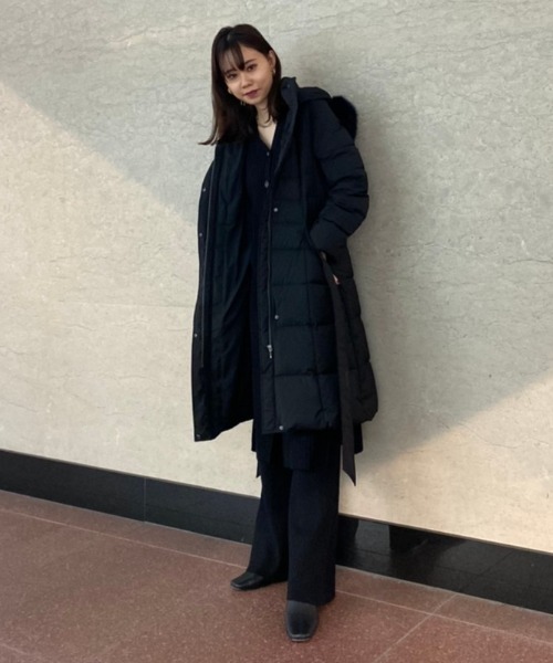 Faux ファーミディライトダウンコート ダウンジャケット コート Rienda リエンダ のファッション