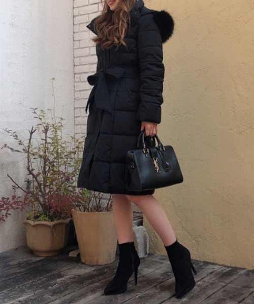 Faux ファーミディライトダウンコート ダウンジャケット コート Rienda リエンダ のファッション