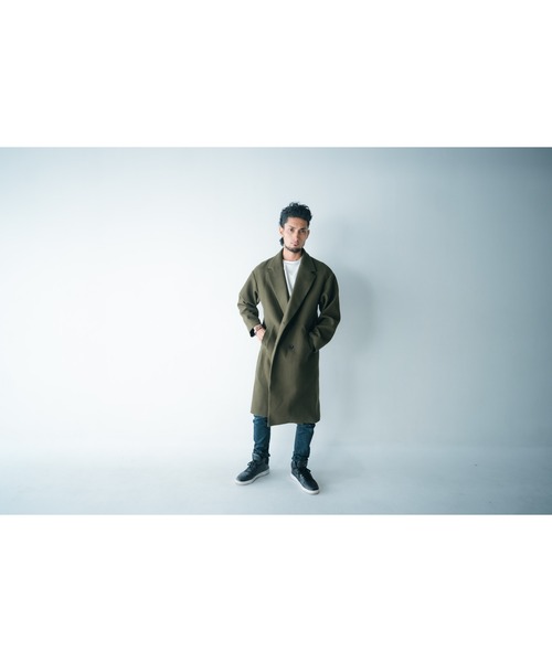 VIBGYOR（ヴィブジョー）の「【360】チェスターコート（チェスターコート・メンズ・ブラック/グレイッシュベージュ/オリーブ/ブラウン系その他/グレー系その他・LARGE/MEDIUM）」の5枚目の写真