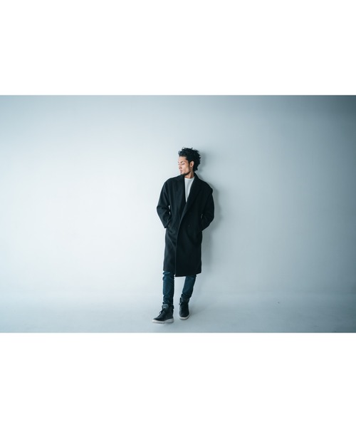 VIBGYOR（ヴィブジョー）の「【360】チェスターコート（チェスターコート・メンズ・ブラック/グレイッシュベージュ/オリーブ/ブラウン系その他/グレー系その他・LARGE/MEDIUM）」の3枚目の写真