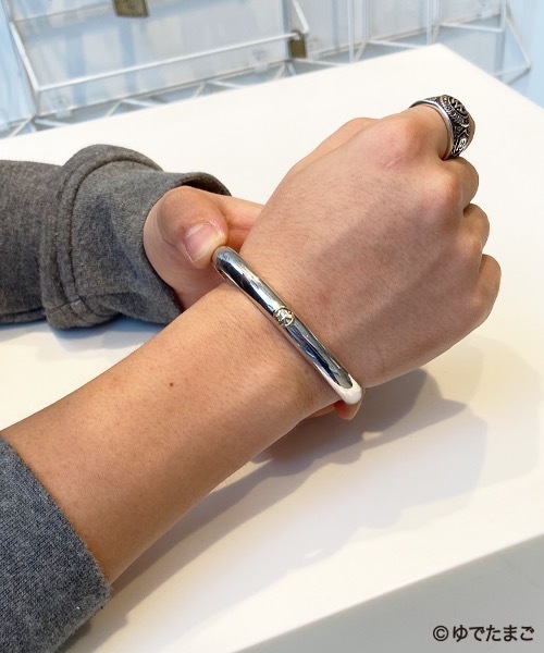 JAM HOME MADE シルバーバングル Silver925 JAM HOME MADE バングル ダイヤモンド フェザー シルバー925