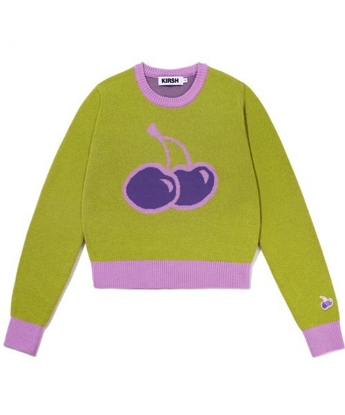 KIRSH(キルシー)の「【KOREA KIRSH オリジナルライン】『KIRSH/キルシー』BIG CHERRY JACQUARD KNIT/ビックチェリー ジャガード ニット(ニット/セーター・レディース・グリーン/パープル/オレンジ・FREE)」の19枚目の写真