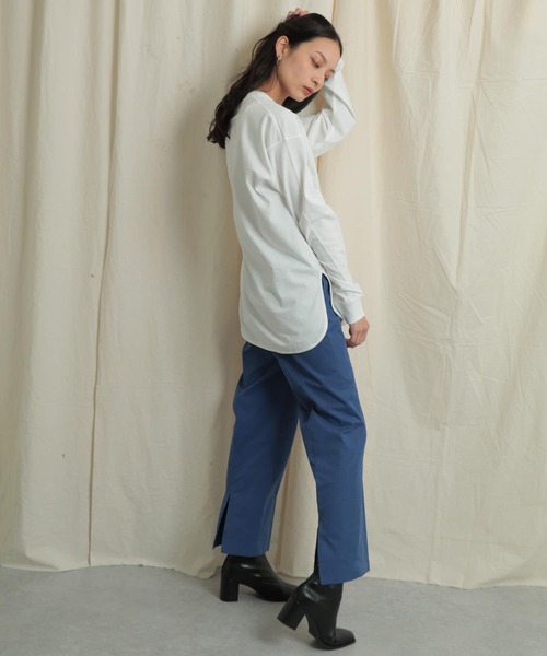 SENSE OF PLACE by URBAN RESEARCH(センスオブプレイスバイアーバンリサーチ)の「バックスリットストレートワイドパンツ(その他パンツ・レディース・ブラック/ベージュ/ロイヤルブルー・SMALL/MEDIUM)」の12枚目の写真