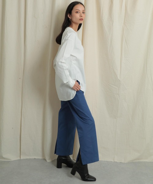 SENSE OF PLACE by URBAN RESEARCH(センスオブプレイスバイアーバンリサーチ)の「バックスリットストレートワイドパンツ(その他パンツ・レディース・ブラック/ベージュ/ロイヤルブルー・SMALL/MEDIUM)」の13枚目の写真