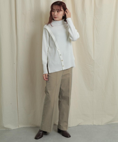 SENSE OF PLACE by URBAN RESEARCH(センスオブプレイスバイアーバンリサーチ)の「バックスリットストレートワイドパンツ(その他パンツ・レディース・ブラック/ベージュ/ロイヤルブルー・SMALL/MEDIUM)」の21枚目の写真