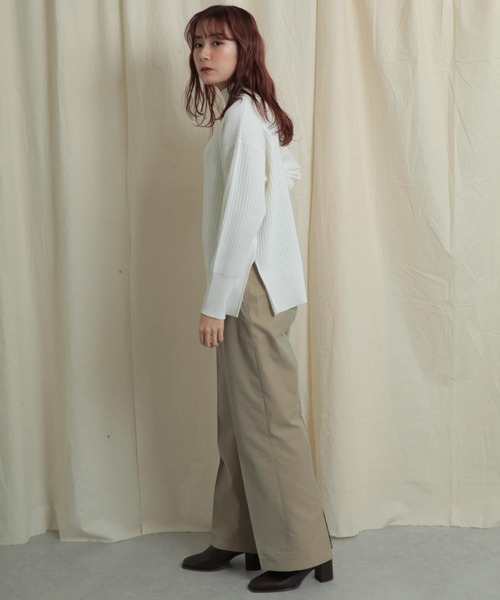 SENSE OF PLACE by URBAN RESEARCH(センスオブプレイスバイアーバンリサーチ)の「バックスリットストレートワイドパンツ(その他パンツ・レディース・ブラック/ベージュ/ロイヤルブルー・SMALL/MEDIUM)」の22枚目の写真